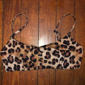 BRAND NEW ASOS leopard print bikini top